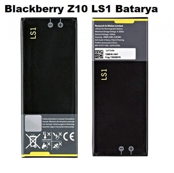 Day ORJİNAL Blackberry 1800 mAh Batarya Pil Z10 Ls-1 Uzun Ömürlü Yüksek Kapasite 2 YIL GARANTİ