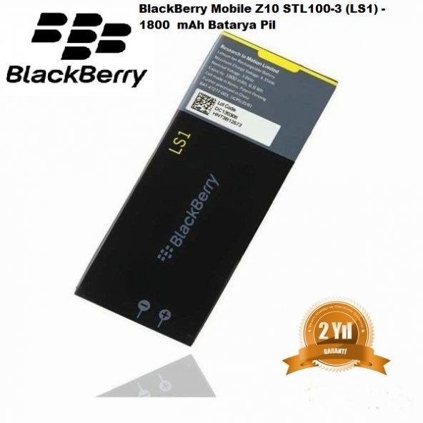 Day Blackberry 1800 mAh Orijinal Batarya Pil Z10 Ls-1 ( Uzun Ömürlü Yüksek Kapasite 2 YIL GARANTİ ürün görseli 1