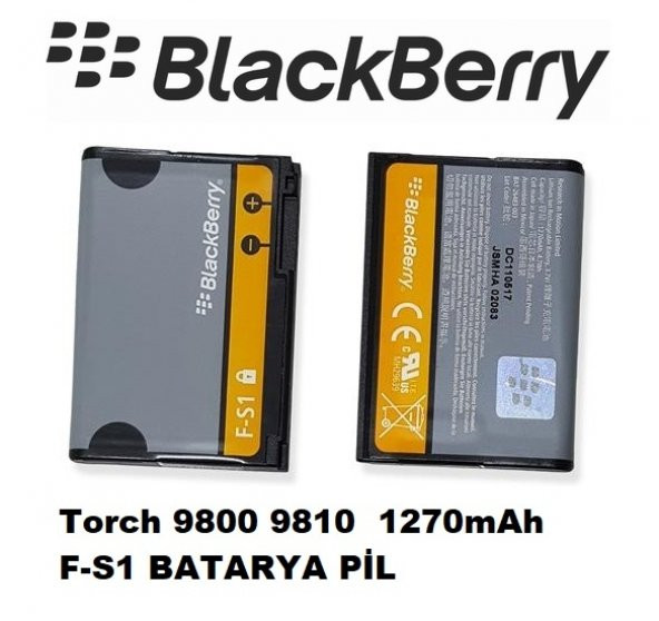 Day ORJİNAL Blackberry 1270 mAh Batarya Pil  Torch 9810 F-S1 (Uzun Ömürlü 2 YIL GARANTİLİ)