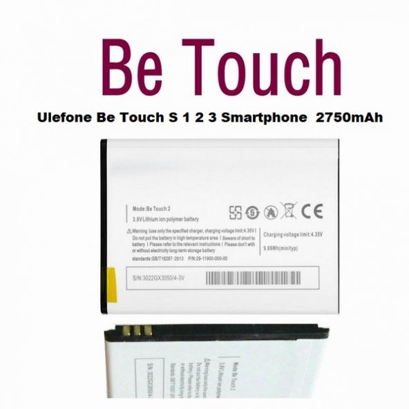 Day Ulefone Be Touch 1 Smartphone 2750 mAh ORJİNAL Batarya Pil (Uzun Ömürlü 2 YIL GARANTİLİ) ürün görseli 1