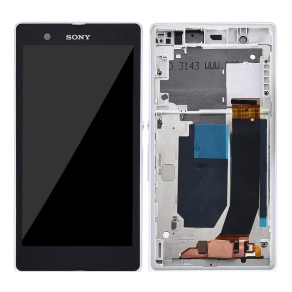 Orjinal Sony Xperia Z L36h C6603 C6602 Lcd Full Çıtalı Dokunmatik Ekran Beyaz