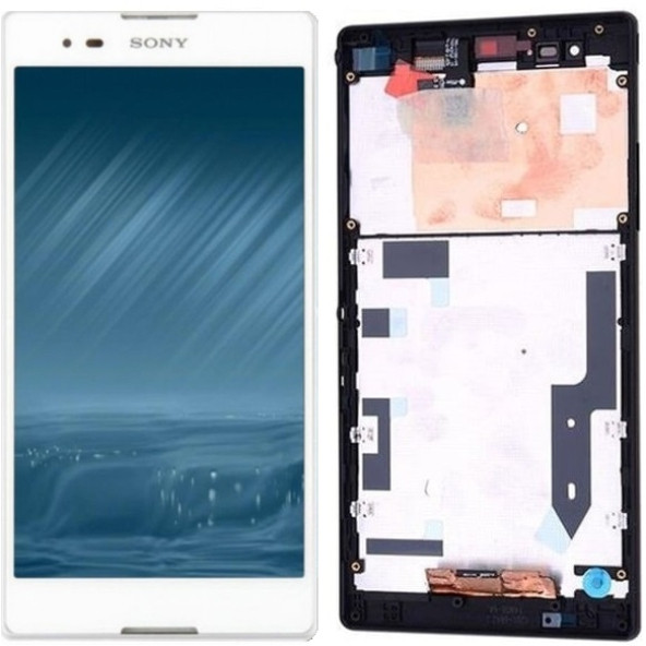 Sony Xperia T2 Ultra D5303 Ekran Full Çıtalı Beyaz Dokunmatik Lcd