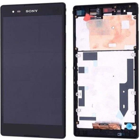 Sony Xperia T2 Ekran Lcd Dokunmatik Touch Panel Çıtalı Siyah