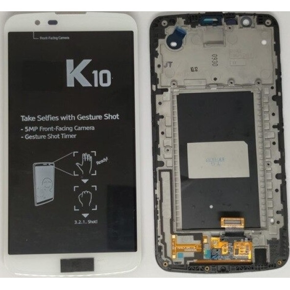Lg K10 Tv Çift Sim Lcd Ekran Dokunmatik Panel Beyaz ürün görseli 1