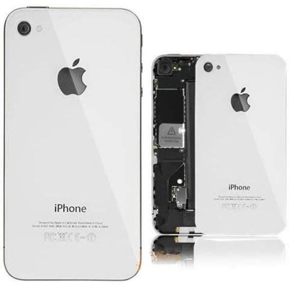 iPhone Uyumlu 4 Beyaz Arka Kapak Kasa Kapağı, Batarya Kapağı