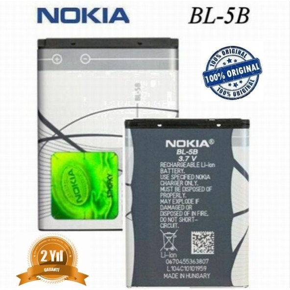 Nokıa Pil Bl 5b 2600 3220 3230 5140 5140i 5200 5300 5500 Sport 5070 5140 5150i Batarya (2 YIL GARANTİLİ) ürün görseli