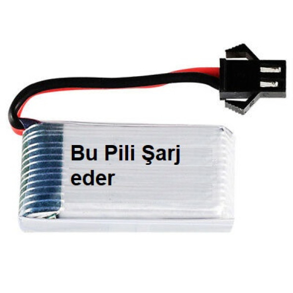 Drone Pili Şarj Cihazı Sm-2p Fiş Güç Adaptörü 2.4v 250mah Çıkış Oyuncak (2 YIL GARANTİLİ) - 2