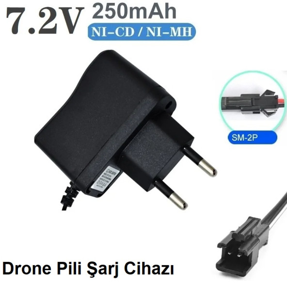 Drone Pil Şarj Cihazı Sm-2p Fiş Güç Adaptörü 7.2v 250mah Çıkış Oyuncak (GARANTİLİ)