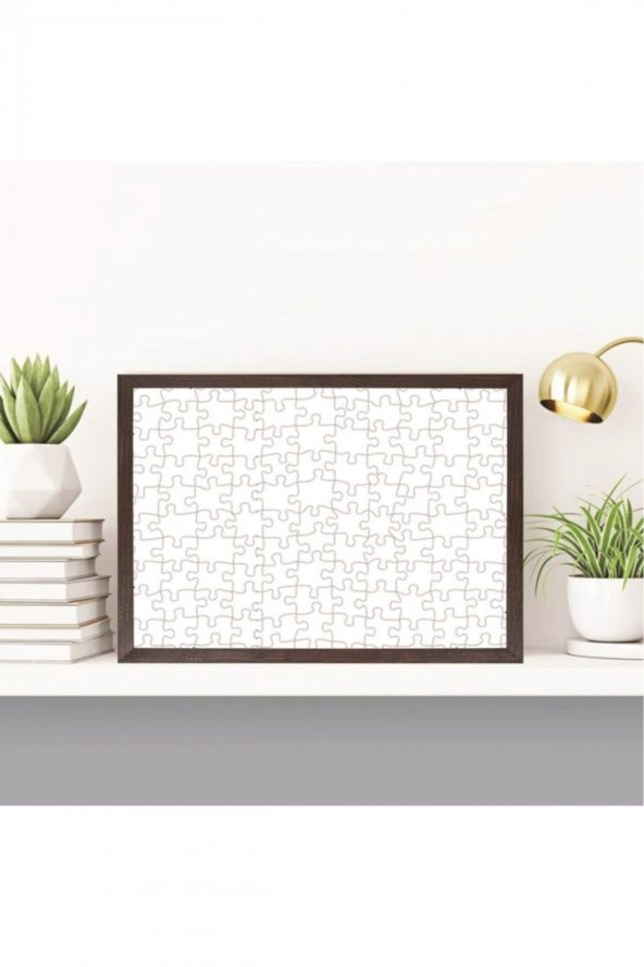 Puzzle Ve Yapboz Çerçevesi 1000 Parça Için 68cmx48cm Ebatında Kahverengi - 2