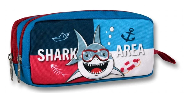 Cennec Lacivert Mavi Köpekbalığı İlkokul Sırt Çantası Seti - Erkek Çocuk - Resim 4