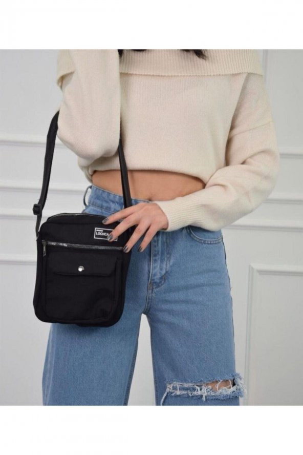 Unisex Siyah Askılı Ve Omuz Çantası - 2