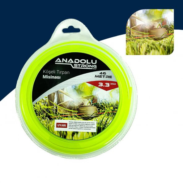 Anadolustrong 3 Adet 3.3 mm 6 köşeli Misina 46 Metre Altıgen Tırpan Misinası Ücretsiz Kargo - 2