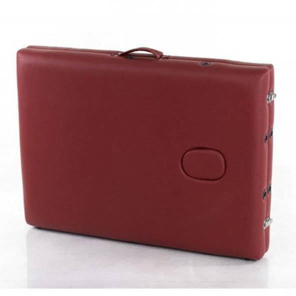 Masaj Yatağı Metal Masaj Sedyesi 2 Parçalı Bordo Renk - Resim 2