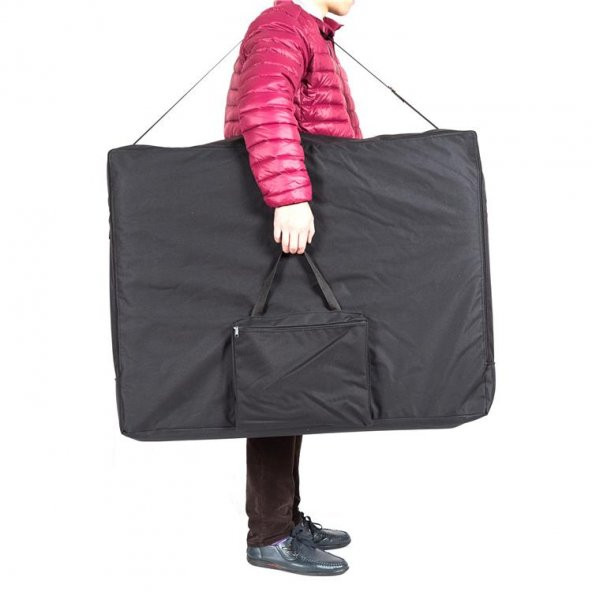 Masaj Yatağı Metal Sedyesi 2 Parçalı Siyah Renk - Resim 3