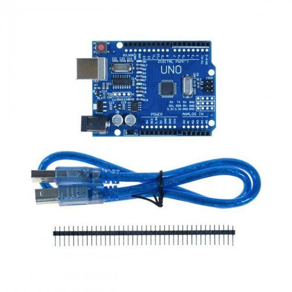 Arduino UNO R3 SMD + USB KABLO + HEADER