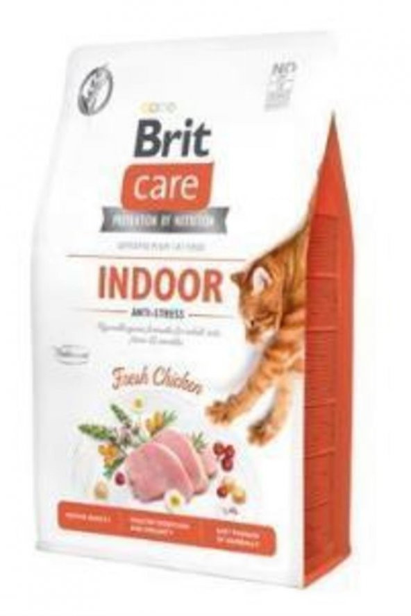 Brit Care Grain Free Indoor Anti Stress Tavuklu Kedi Maması 2 Kg