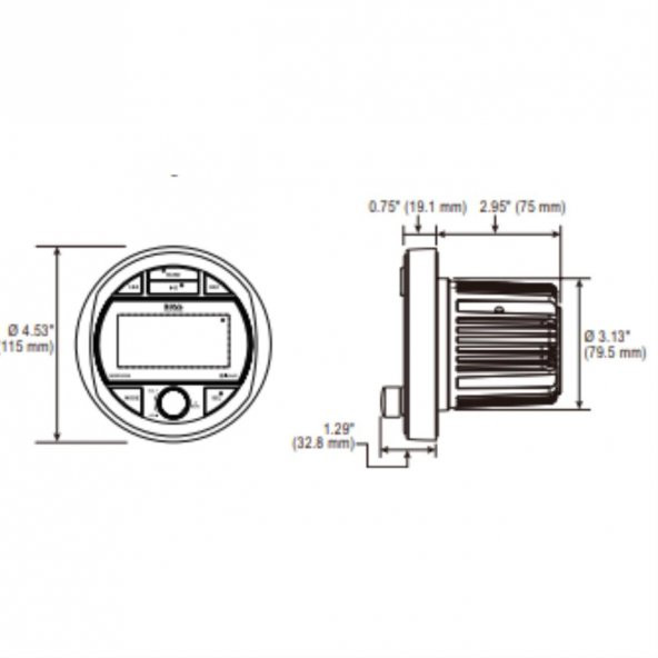 Boss Audio MGR300B Systems Yuvarlak Marin Teyp - Resim 4