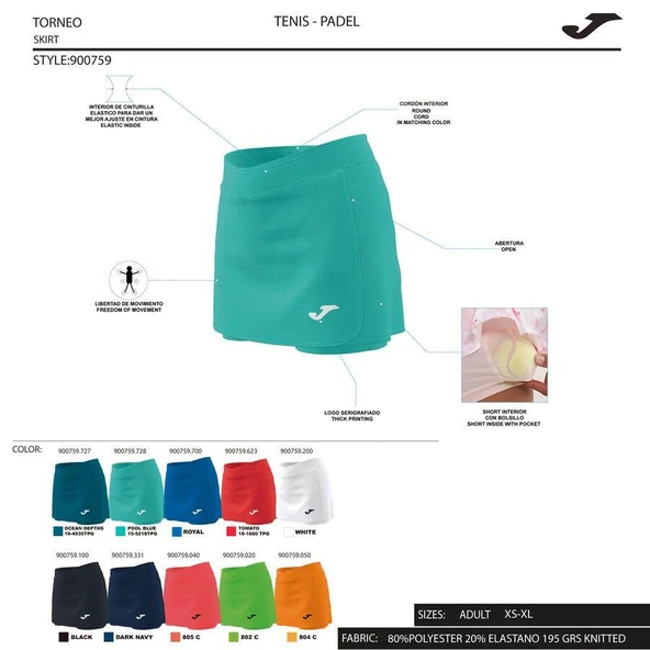 Joma Open II Lacivert Tenis Etek 900759.331 - 2