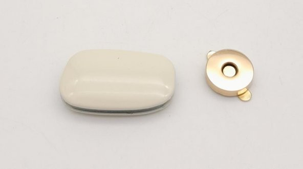 Angel Çanta Aksesuar Krem Renkli Light Gold Mıknatıslı Kilit - Resim 3