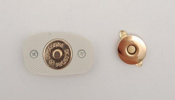Angel Çanta Aksesuar Krem Renkli Light Gold Mıknatıslı Kilit - Resim 4