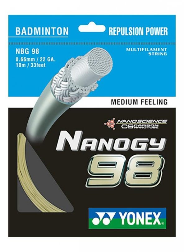 Yonex Nanogy 98 Tekli Badminton Kordajı Altın Rengi