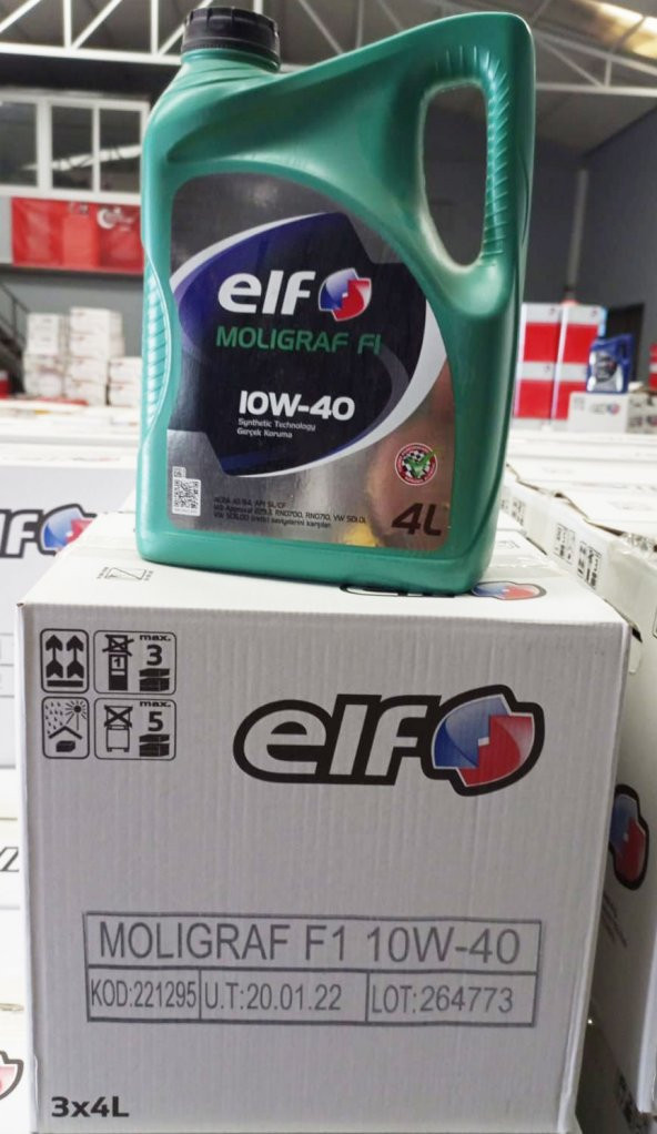 Elf Moligraf Fı 10w40  Motor Yağı 4Lt.(3 adet)-1 koli