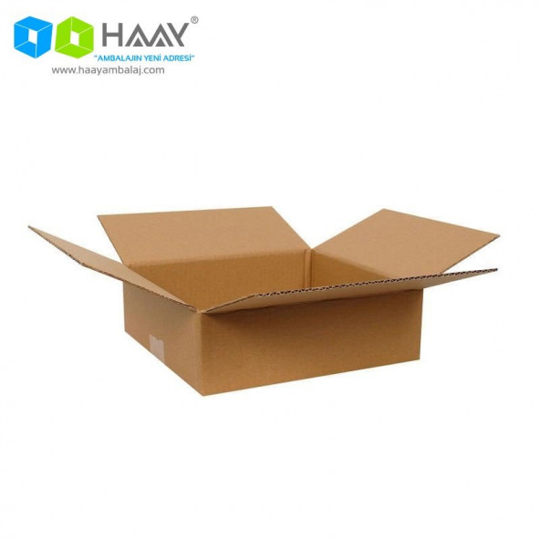 HAAY AMBALAJ 26,5x24,5x8,5cm Tek Oluklu Koli - Kraft (5 ADET) - 2