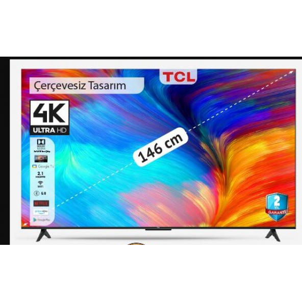 TCL 58P633 4K Ultra HD 58" 147 Ekran Uydu Alıcılı Google Smart LED TV