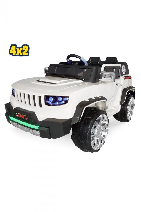 Iznik Kumandalı Akülü Araba Akülü Jeep 12v 4x2 / Beyaz