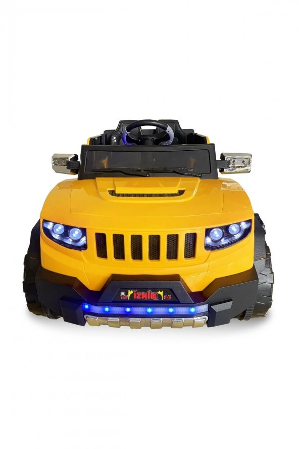 Iznik Kumandalı Akülü Araba Akülü Jeep 12v 4x2 / Sarı - Resim 2