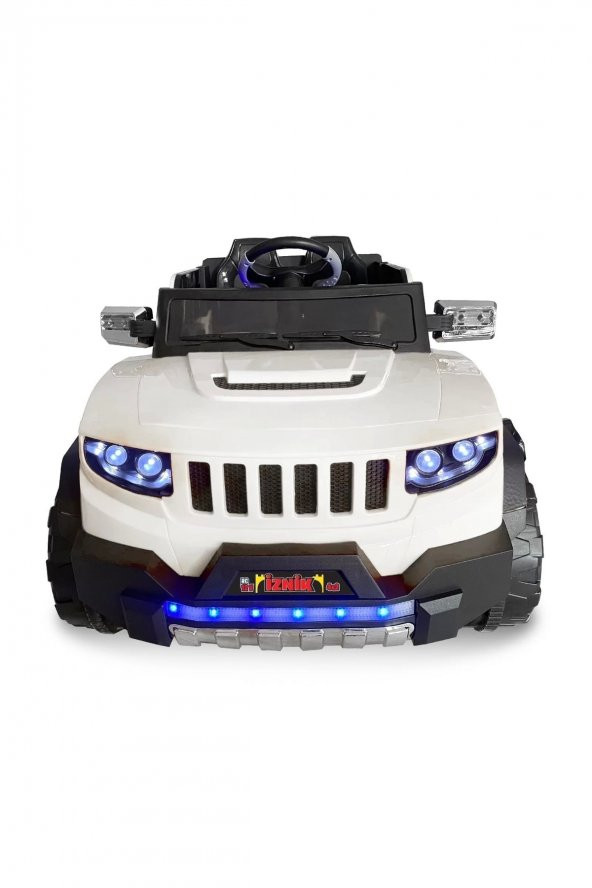 Iznik Kumandalı Akülü Araba Akülü Jeep 12v 4x2 / Beyaz - 2