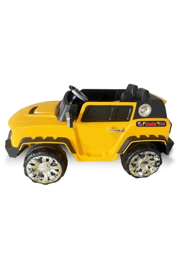Iznik Kumandalı Akülü Araba Akülü Jeep 12v 4x2 / Sarı - Resim 3