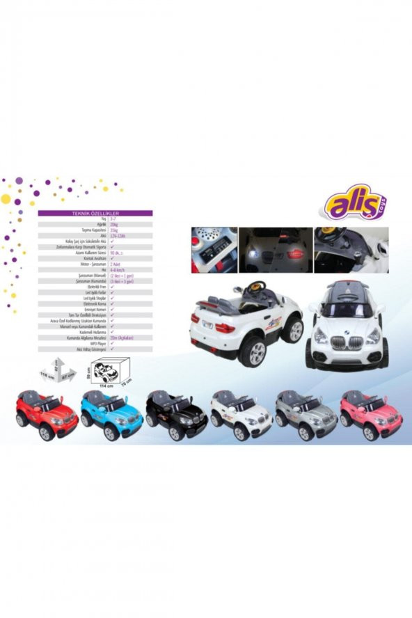 Akülü Araba Bmw 12v Mavi - 2