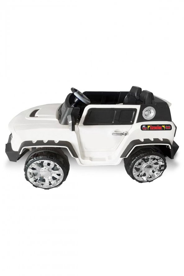Iznik Kumandalı Akülü Araba Akülü Jeep 12v 4x2 / Beyaz - 3
