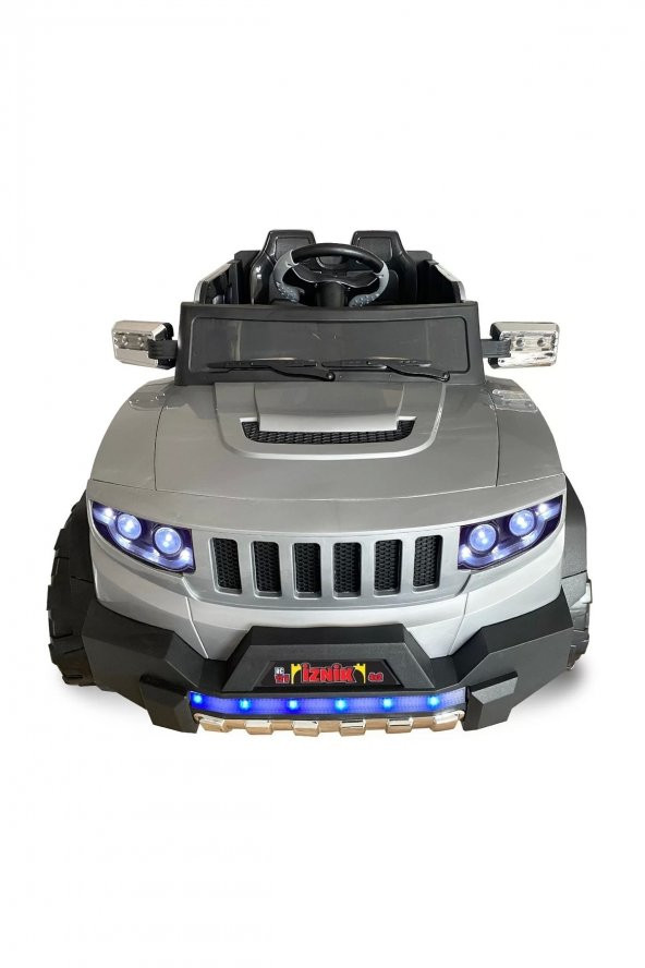 Iznik Kumandalı Akülü Araba Akülü Jeep 12v 4x2 / Gri - 2