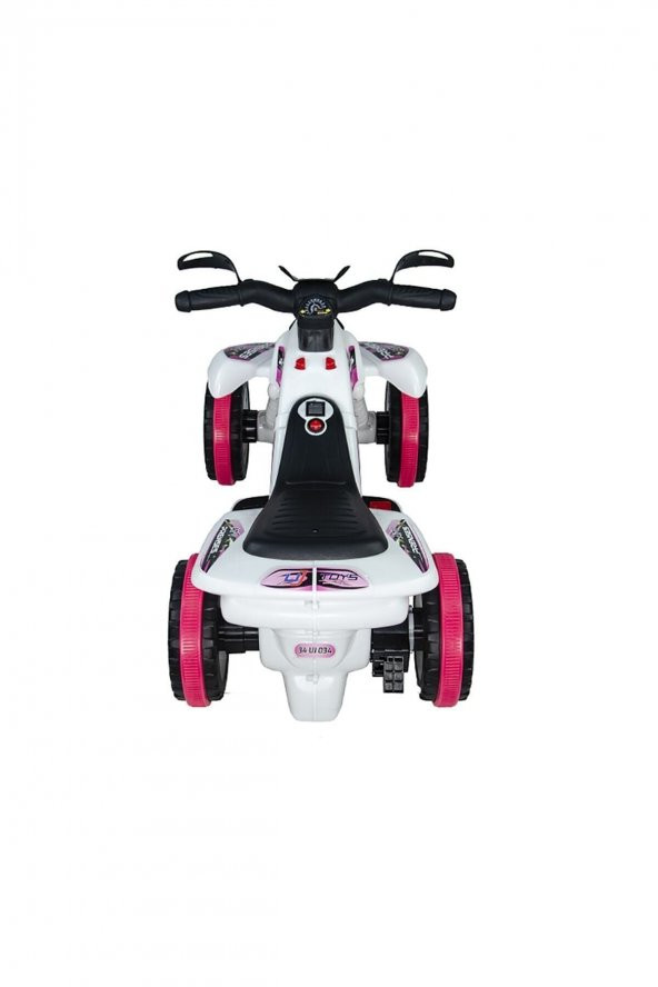 Uj Toys 6v Akülü Atv Pembe Beyaz - 2