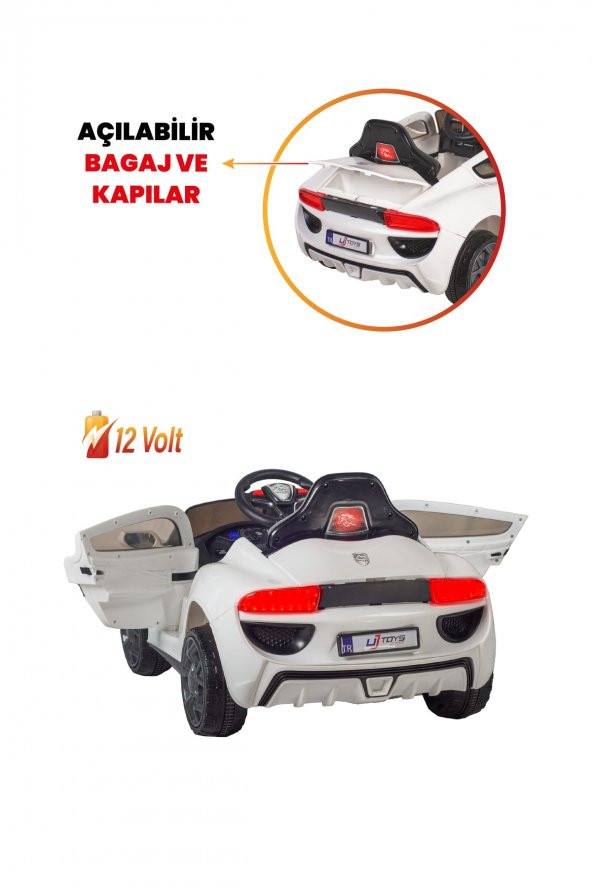 Jagor Akülü Araba 12v-beyaz Uj1310-1-1 - 3