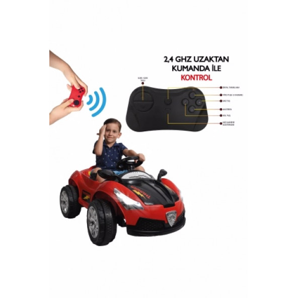 UJ Toys Thunder 12v Akülü Araba Pembe - Siyah - 3