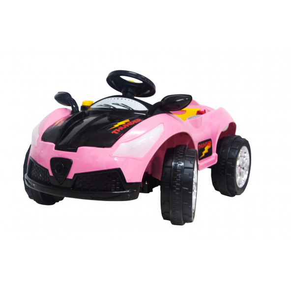 UJ Toys Thunder 12v Akülü Araba Pembe - Siyah - 7