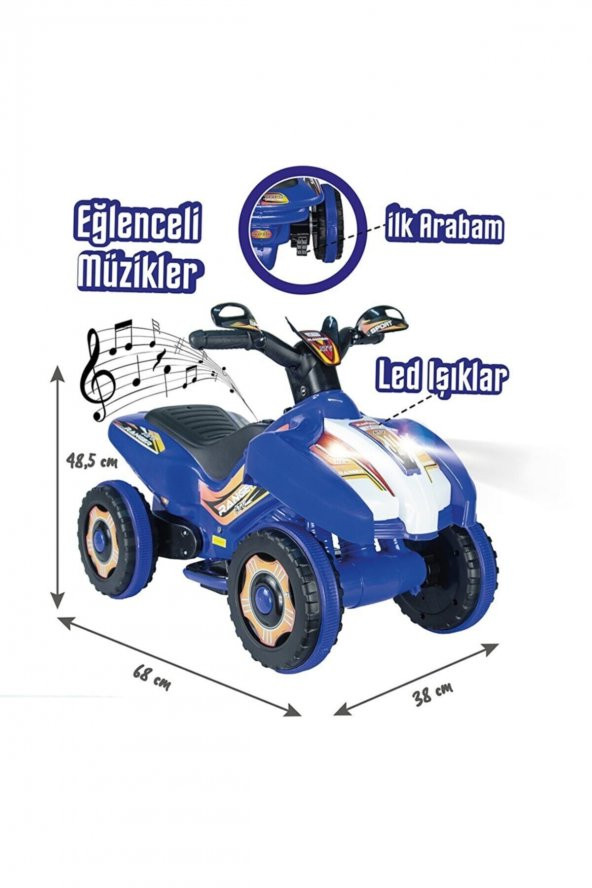 Led Işıklı Müzikli Akülü Atv-motor