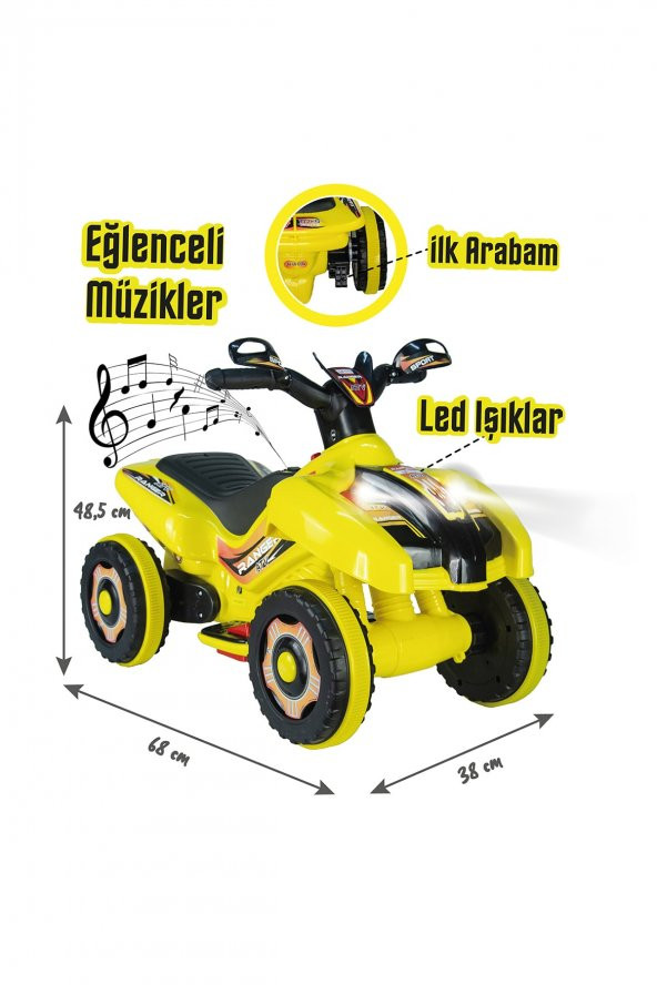 Uj Toys Led Işıklı Müzikli Akülü Atv ürün görseli