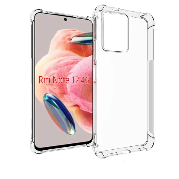 Gpack Xiaomi Redmi Note 12 4G Kılıf AntiShock Köşeli  Sert Silikon
