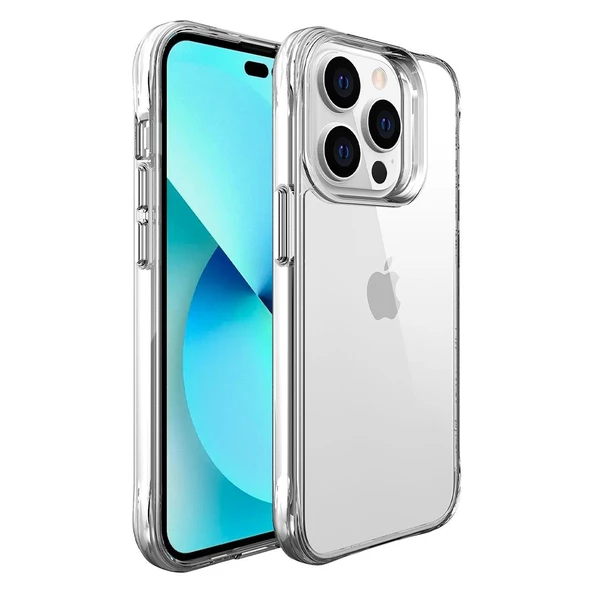 Gpack Apple iPhone 14 Pro Max Kılıf Okka Crystal Tpu Shockproof Kapak