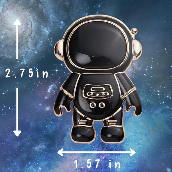 Gpack Oppo A74 4G Kılıf Kamera Korumalı Astronot Desenli Standlı Silikon - 2
