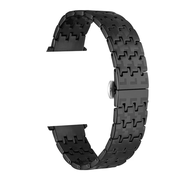 Gpack Apple Watch 4 5 38mm Kordon Metal Zigzag Fit Tasarım Desenli KRD86