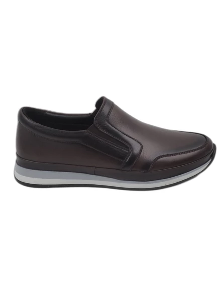 KAHVE HAKİKİ DERİ ERKEK CASUAL AYAKKABISI CHELSY