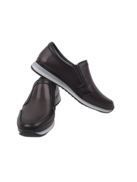 KAHVE HAKİKİ DERİ ERKEK CASUAL AYAKKABISI CHELSY - Resim 6