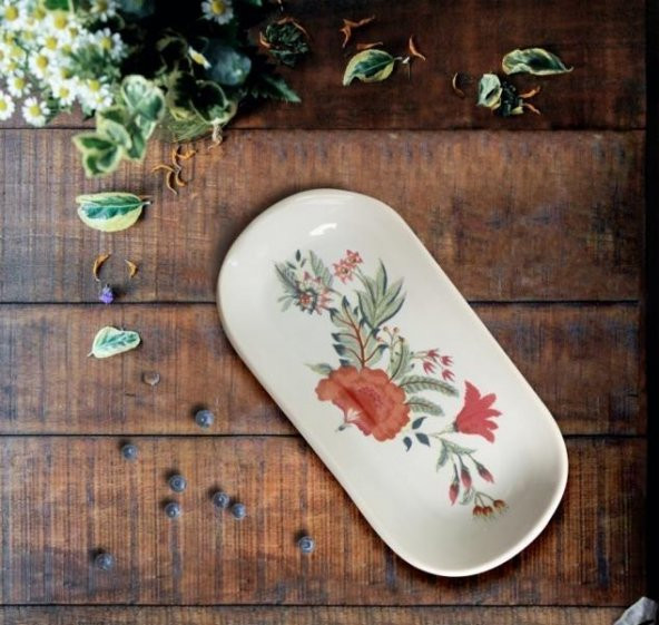 Keramika Noyan 16 cm Kayık Tabak Beyaz 004