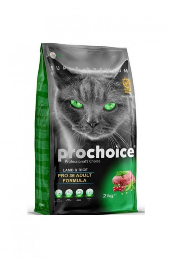 ProChoice 36 Kuzu Etli Yetişkin Kedi Maması 2 Kg