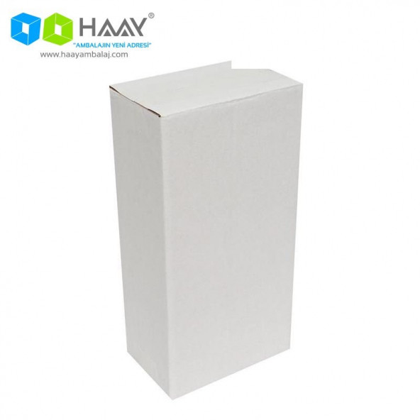 HAAY AMBALAJ 14x8x27cm Tek Oluklu Koli - Beyaz (5 ADET)